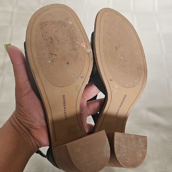 HOST PICK🥳 Lucky Brand Black Heels with Chunky Heel and Ankle Strap - Picture 6 of 16